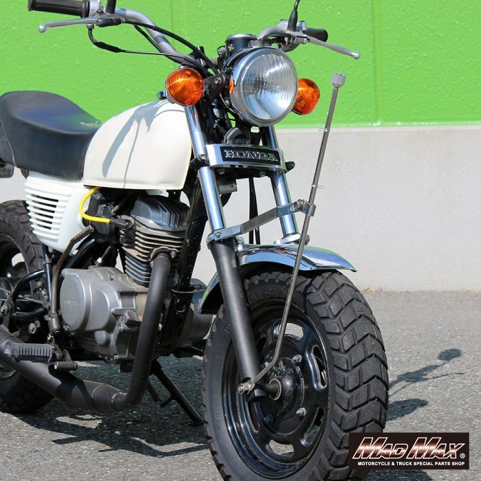 MADMAX バイク用品 バイク用 旗棒 ステンレス製 510mm/旧車 エイプ モンキー シャリー ダックス CBX JADE ジェイド CB400【送料800円】_画像2