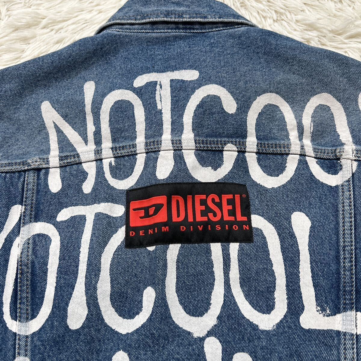 【最高傑作品】未使用級 極美品 DIESEL ディーゼル Gジャン デニムジャケット Lsize相当 コットン インディゴ ボタン刻印 バックロゴ 極上_画像9