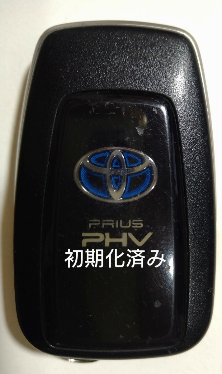 初期化済トヨタ純正 スマートキー3ボタンZVW52プリウスPHV 基盤番号231451-0351 007-AD0027 14FAF 新品電池サービス⑧の画像1