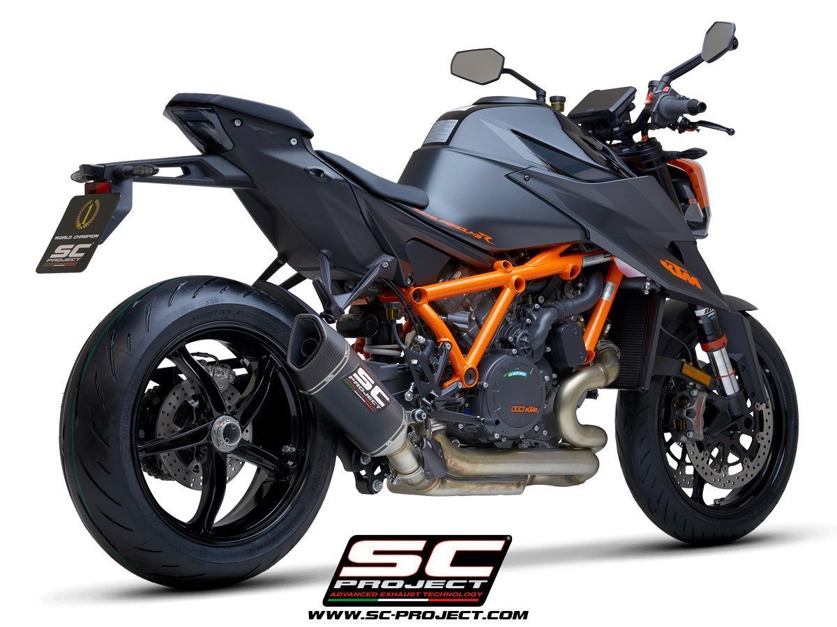 【国内在庫】SC-PROJECT SCプロジェクト SC1-Rサイレンサー ユーロ4 純正キャタライザー対応 KTM 1290 SUPER DUKE R スーパーデューク '20_画像2