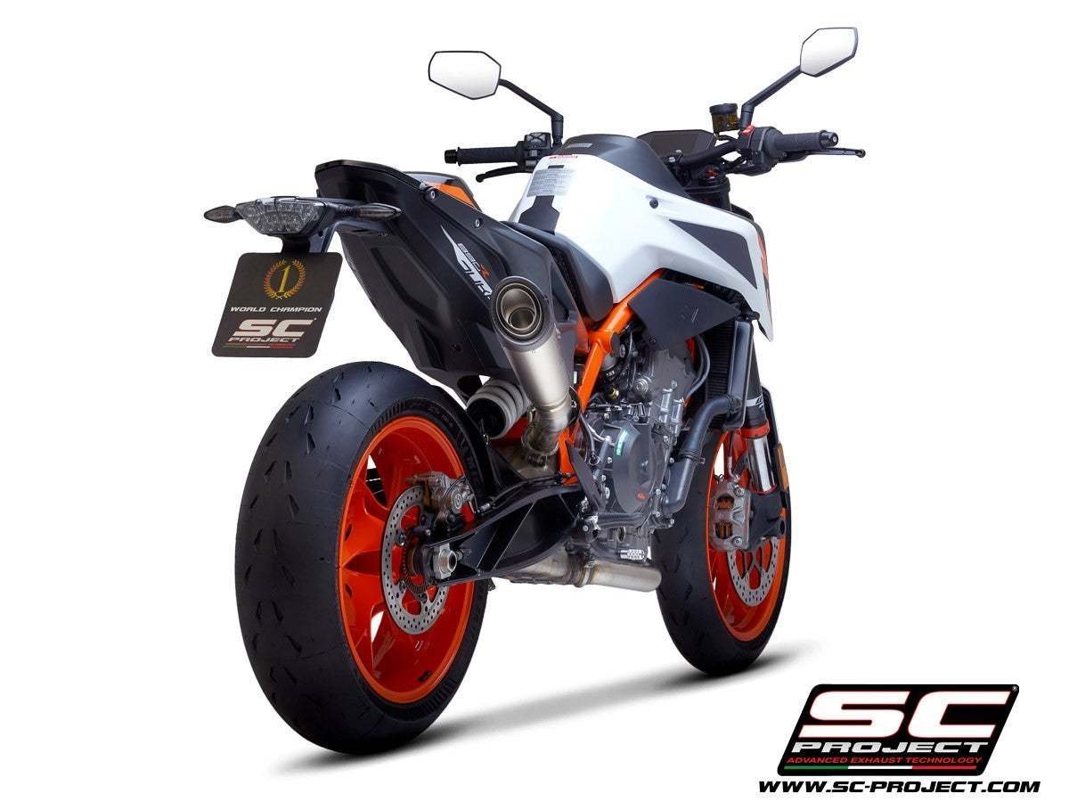 【国内在庫】 SC-PROJECT SCプロジェクト S1スリップオンサイレンサー バッフル付属 純正キャタライザー対応 KTM 890 DUKE '20-23 デューク_画像3