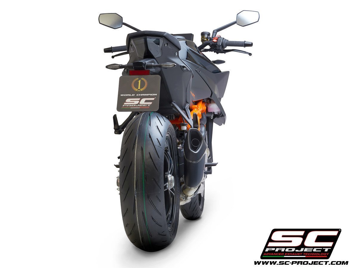 【国内在庫】SC-PROJECT SCプロジェクト SC1-Rサイレンサー ユーロ4 純正キャタライザー対応 KTM 1290 SUPER DUKE R スーパーデューク '20_画像4