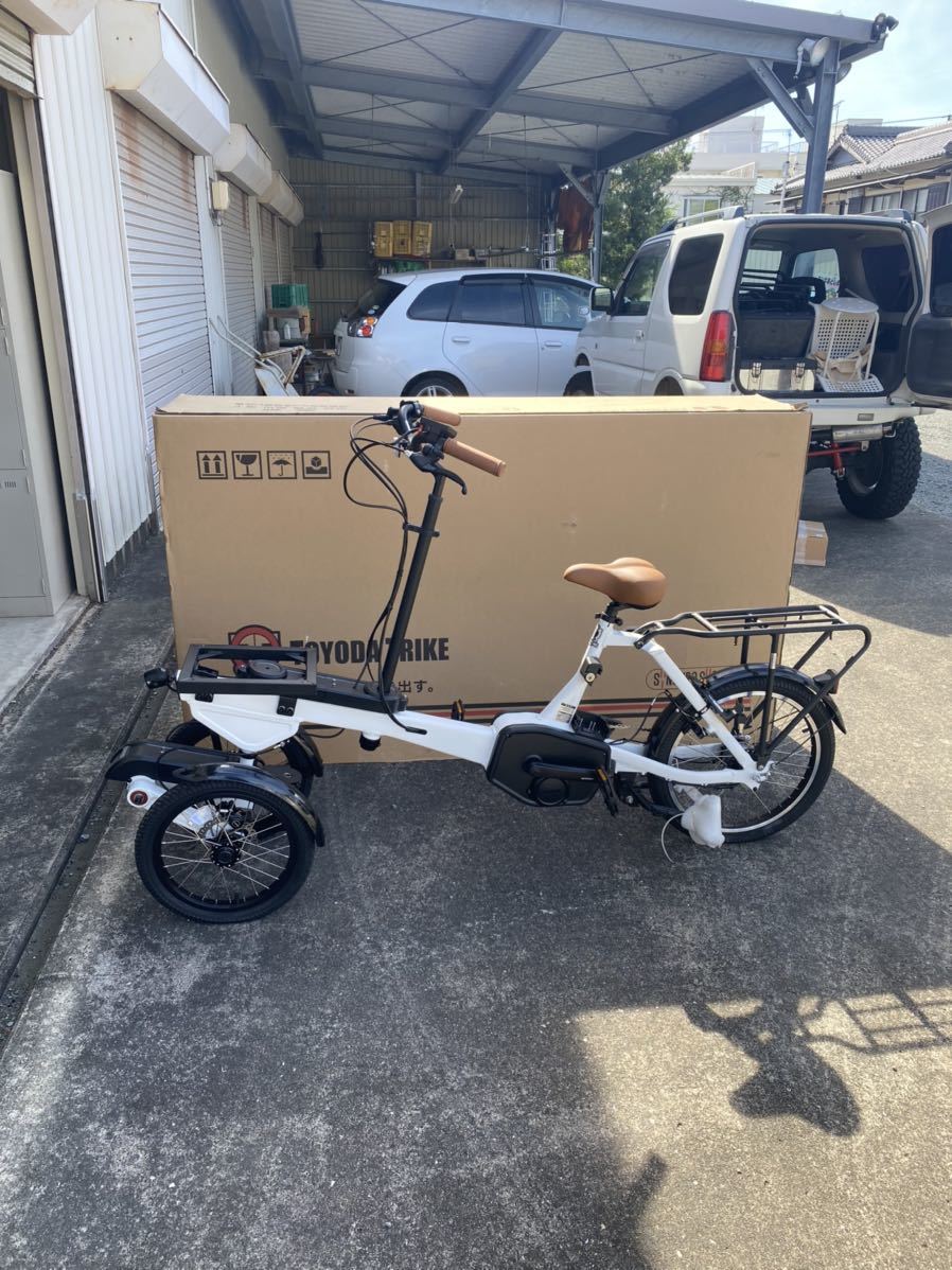 豊田トライク キャリー 大人の三輪車 自転車 お洒落電動自転車 電動アシスト TOYODA TRIKE YAMAHA SHIMANOの画像2