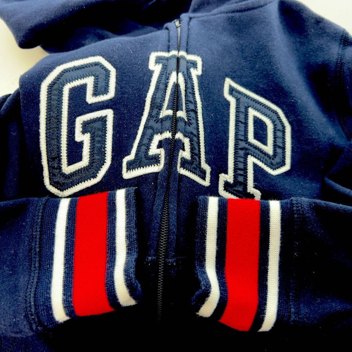 キッズ 子供服 GAP ギャップ パーカー ジップアップ スウェット ネイビー フード付き 120