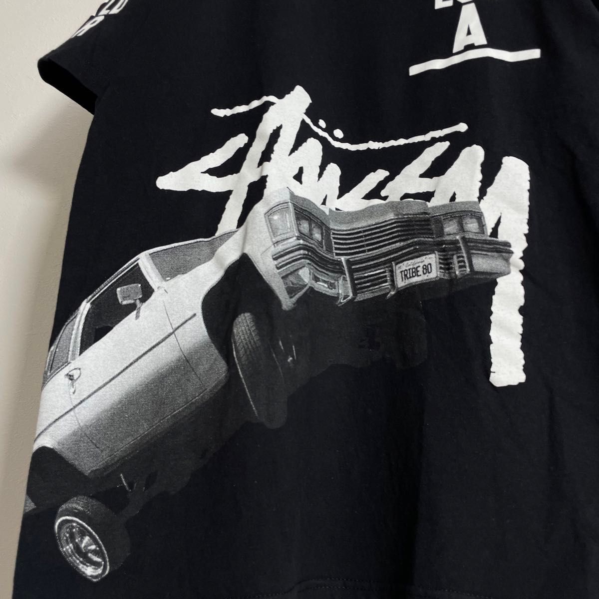 STUSSY ステューシー Tシャツ アメ車 LOS プリント ビッグ ロゴ STUSSY ステューシー Tシャツ アメ車 LOS プリント ビッグ ロゴ