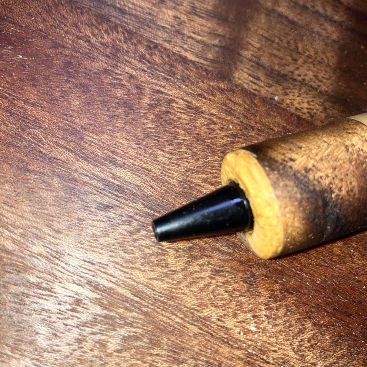 0326.寄せ木、油性、木軸ボールペン3、太軸、0,7㎜、工房ふみこの画像2