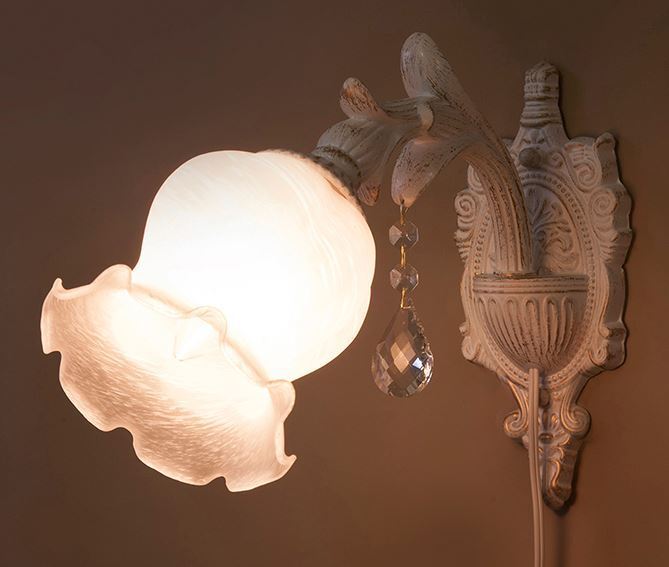 輸入雑貨 ブラケット ウォールランプ グレース 1灯 アンティーク コッパー 照明 シャビーシック 姫系 パリ 室内用 LED対応 YG18207-1W-WGD