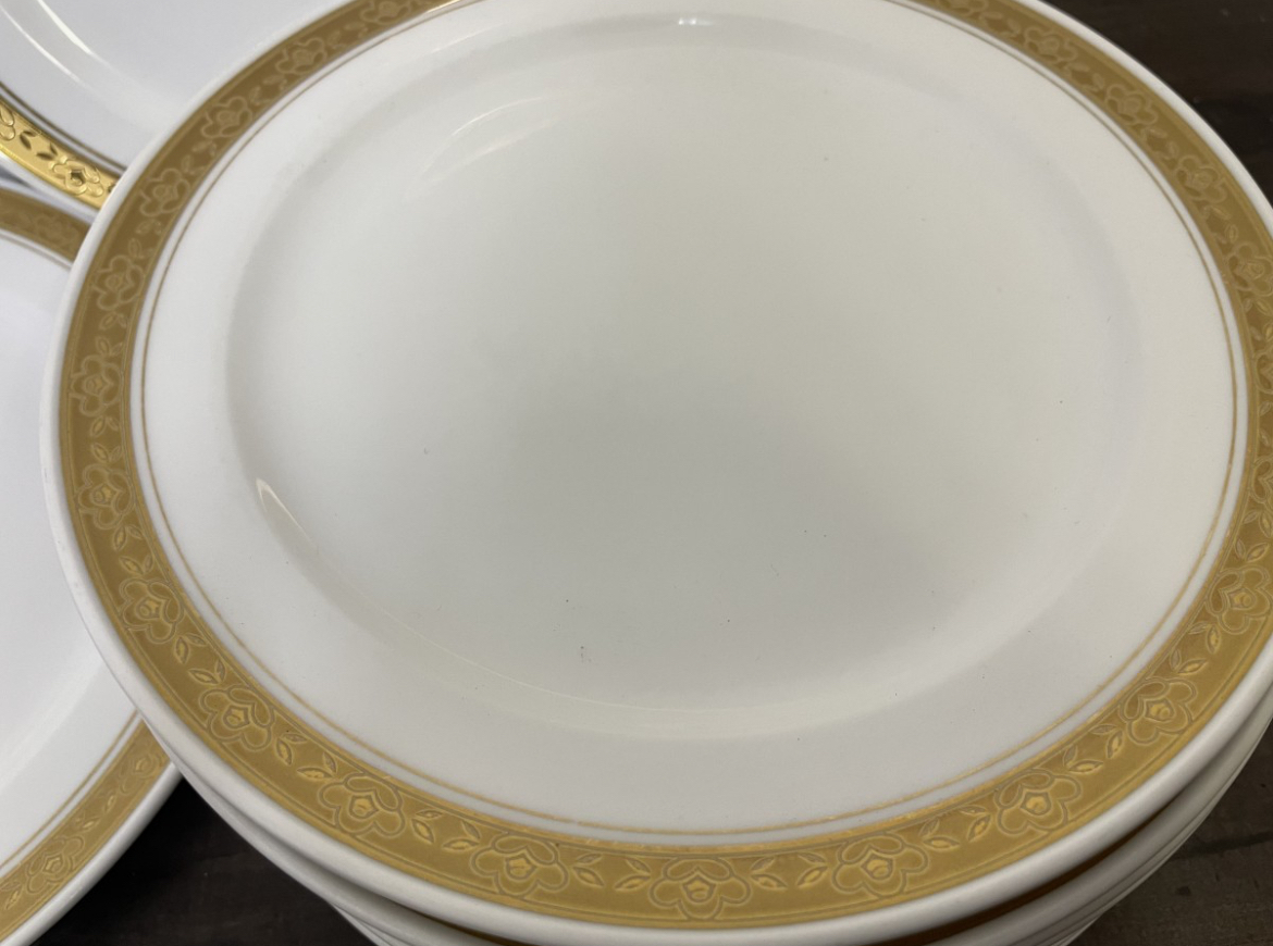 ノリタケ　10枚　皿 Noritake 20.5cm 金縁　洋食器 ディナー皿　ミート皿　デザート皿　ケーキ皿　飲食店　(2)_画像3