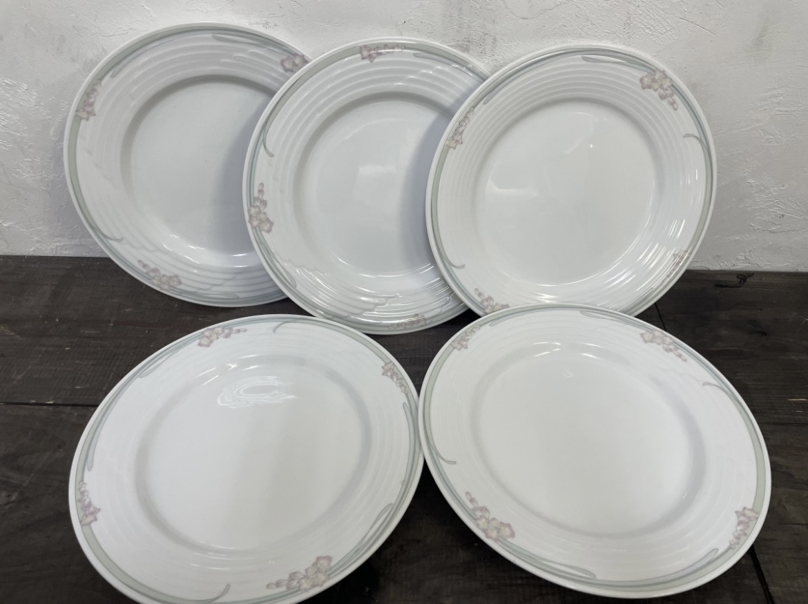 ノリタケ 5枚 皿 Noritake 27cm プリマデュラ シンフォニー 洋食器  ディナー皿 ミート皿 デザート皿 ケーキ皿 飲食店 (1)の画像1