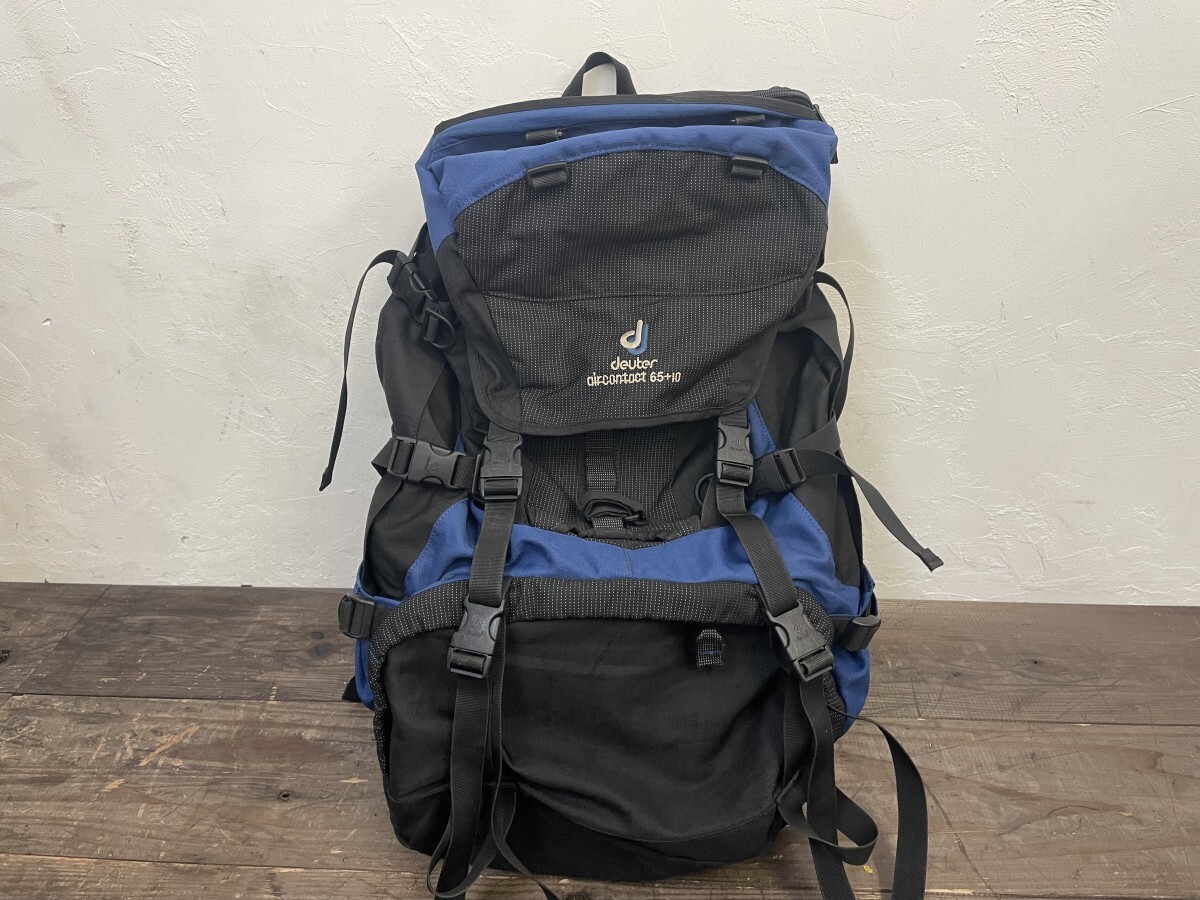 deuter ドイター aircontact 65+10 バックパック トレッキングバッグ 登山 ブルー_画像1