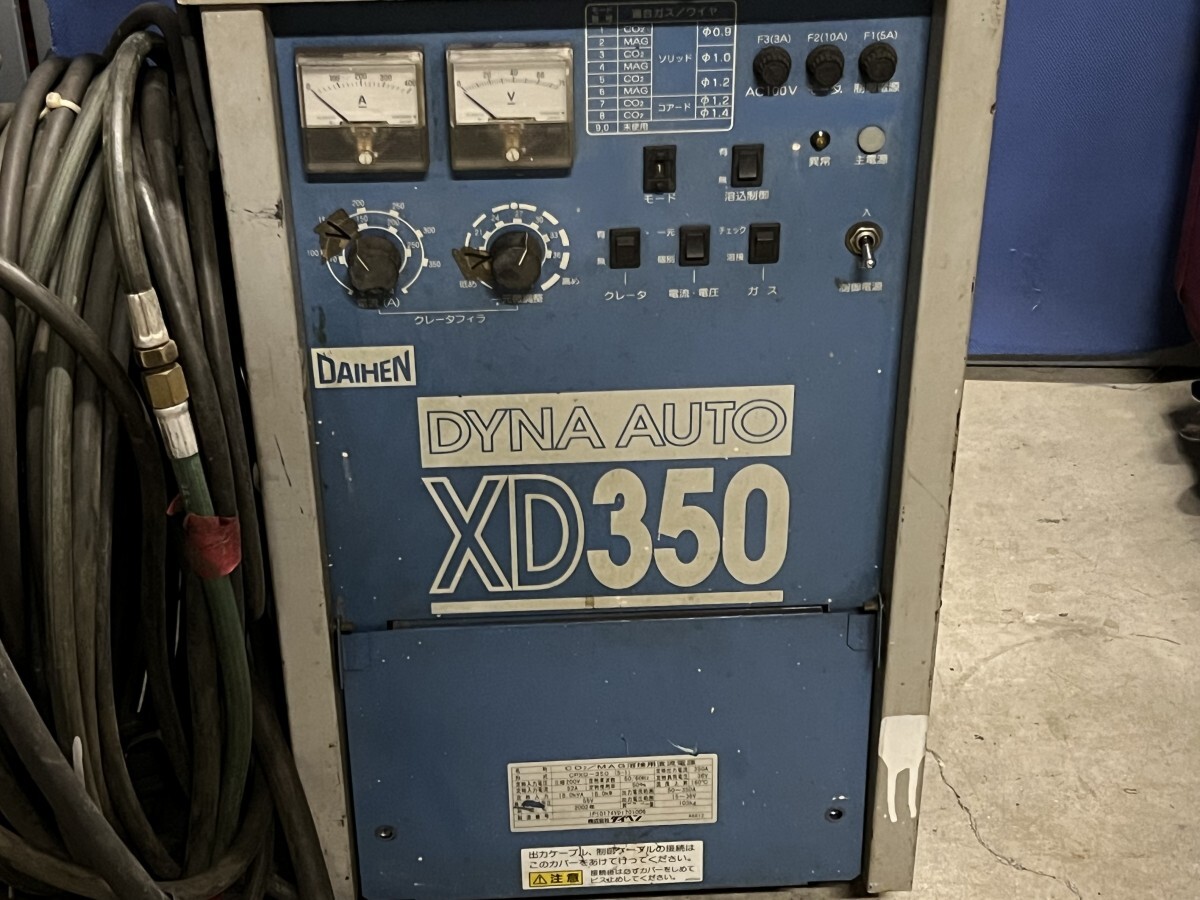 DAIHEN ダイヘン ダイナオート XD350 CO2/MAG半自動溶接機 ワイヤ送給装置 レギュレーターの画像2