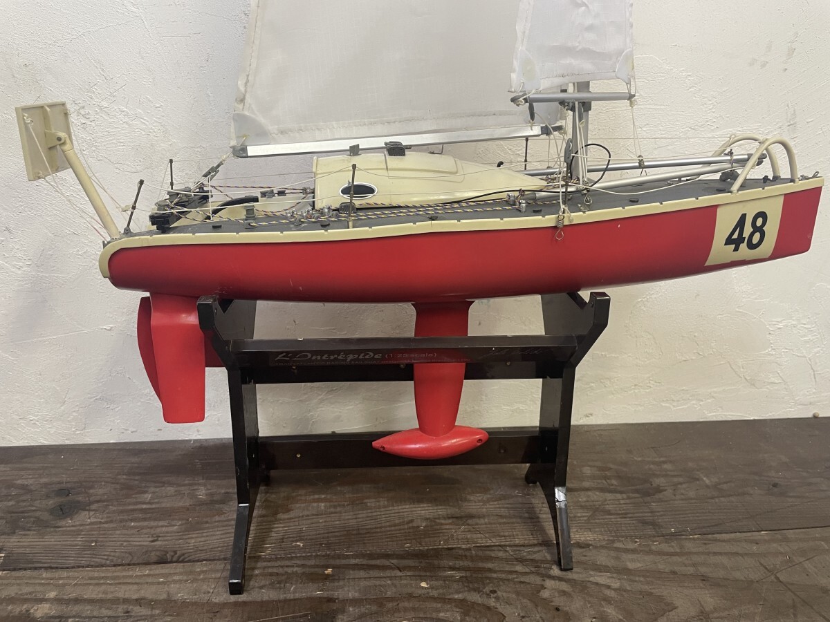 Lintrepide Gilles Breteche レーシング セイル ボート 船 1/25スケール 56×16×110cm 模型_画像9