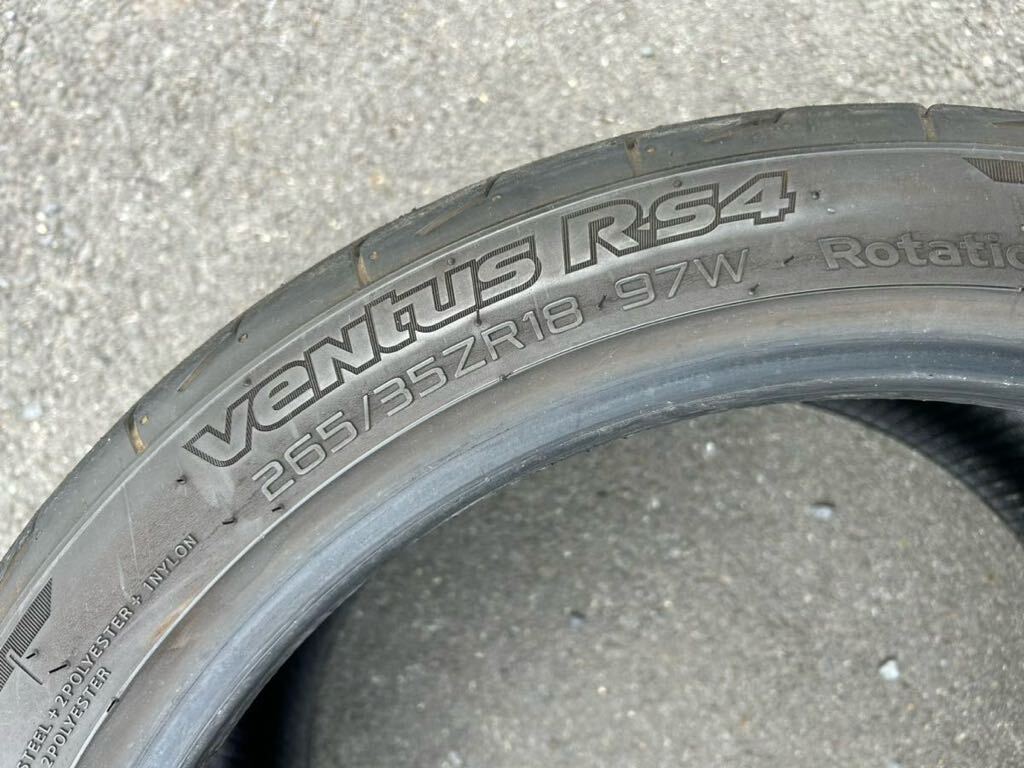 Hankook ventus RS4 ハンコック 265 35 18 20年製 4本 サーキットなどにの画像4