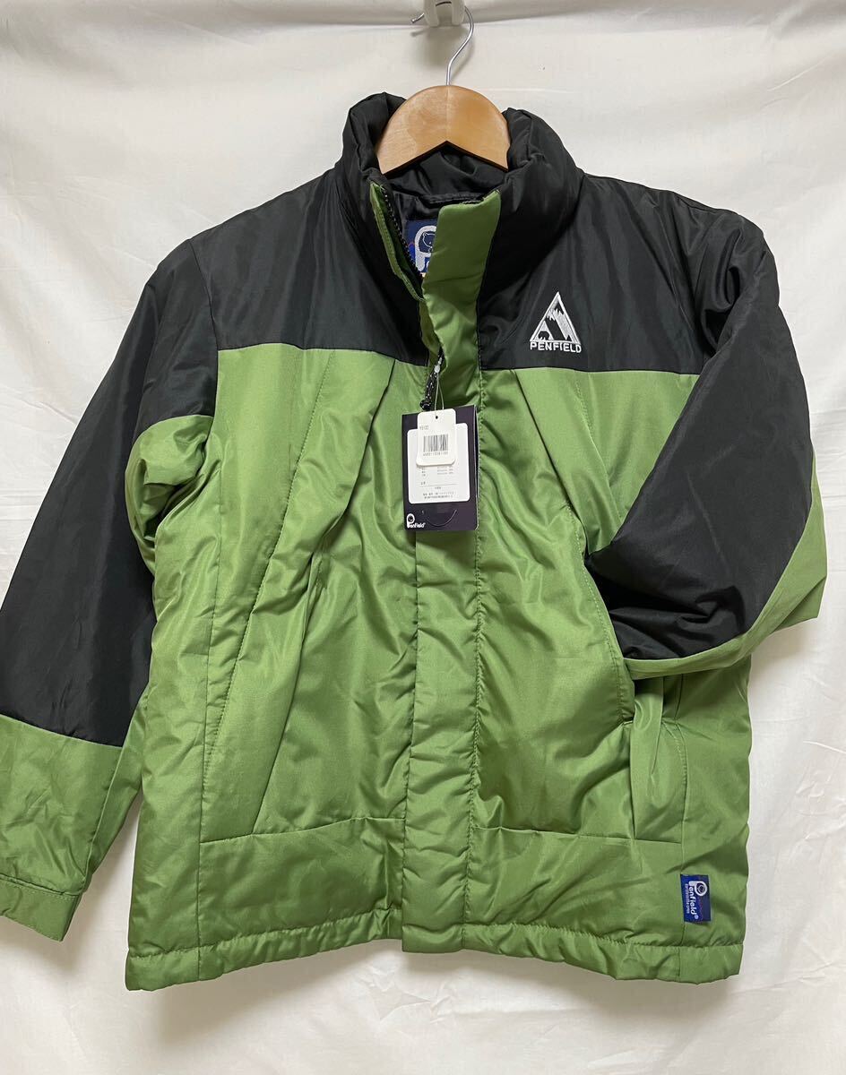 新品■PENFIELD ペンフィールド キッズ ジャケット 150 カーキ 撥水 胸元ロゴ_画像1