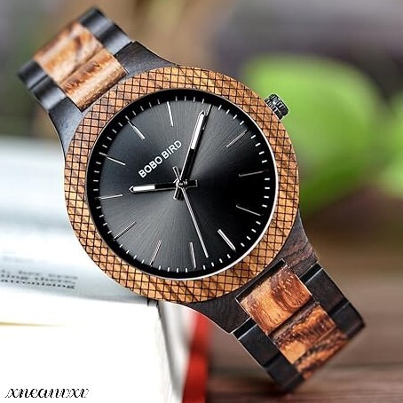 オシャレな 木製腕時計 メンズ クォーツ ウッド ウォッチ カジュアル シンプル 軽量 男性 アナログ アンティーク クラシック