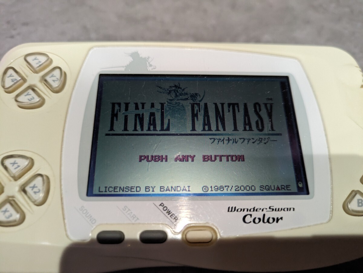 ワンダースワンカラー FF1 同梱版 付属品完備 美品 完動品 ファイナルファンタジー1 限定版_画像6