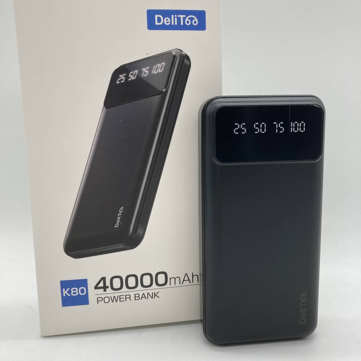 【訳あり】DeliToo モバイルバッテリー 40000mAh /Y15996-P2_画像1