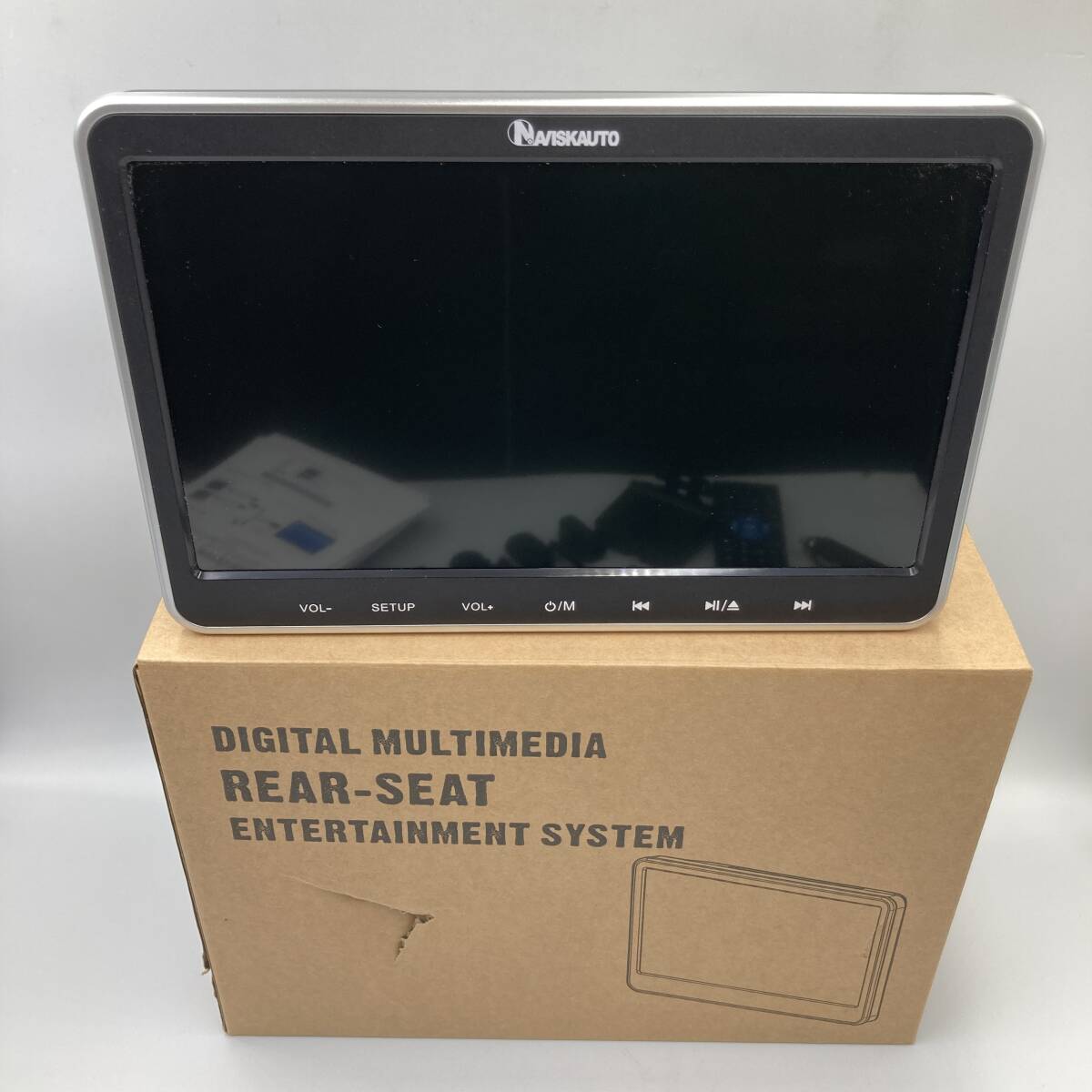 【一部未検品】NAVISKAUTO BR1099B ヘッドレストモニター dvd スロットイン式 10.1インチ /Y16640-L2_画像1