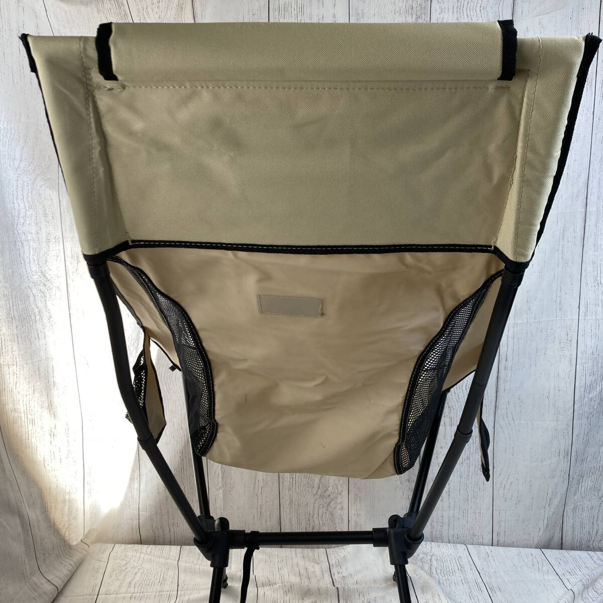 【2個セット】DesertFox アウトドア チェア 折りたたみ キャンプ 椅子 軽量 枕付き ハイバック （ブラック×ベージュ）/Y16706-K3_画像5