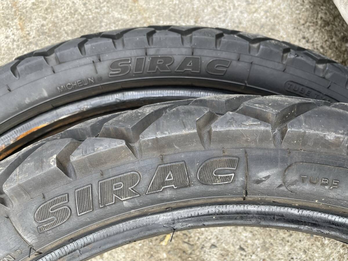 ●ミシュラン SIRAC 110/80-18 80/90-21 4618 3318 XTZ125E RA125 SX200等 オフロード 倉庫整理品T2(2-2)_画像9