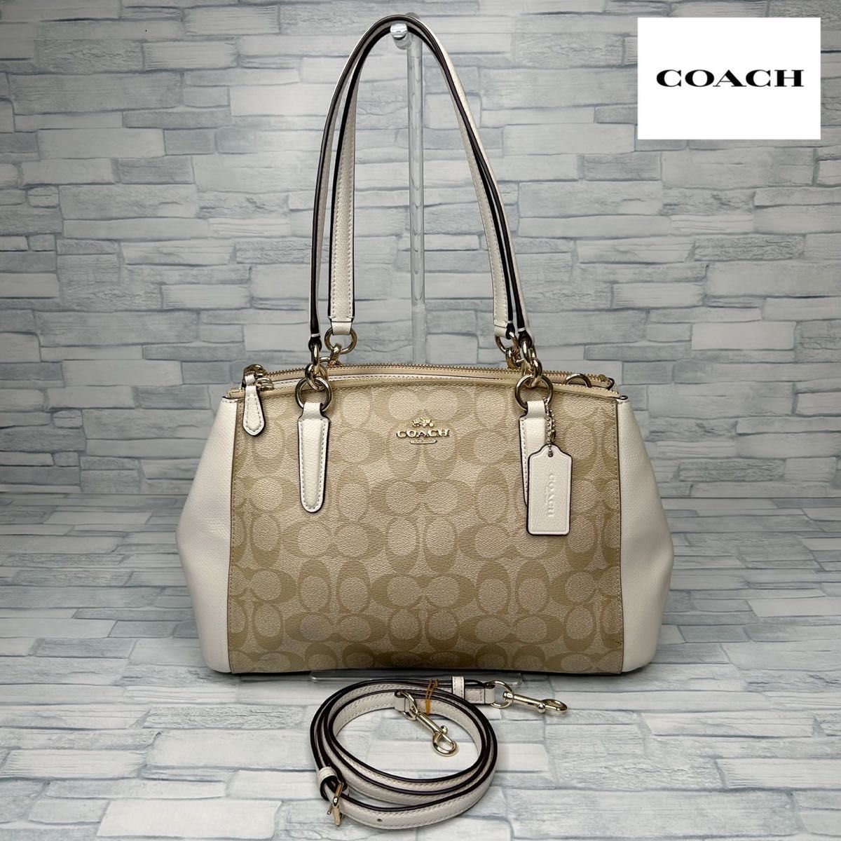 COACH コーチ レザー　シグネチャー 2WAY ショルダーバッグ　ハンドバッグ