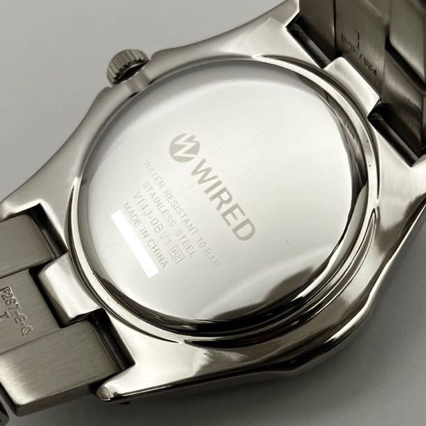 美品☆ソーラー☆送料込☆セイコー SEIKO ワイアード WIRED デイデイトカレンダー メンズ腕時計 ブラック 人気モデル V14J-0BV1 AGAD032_画像10