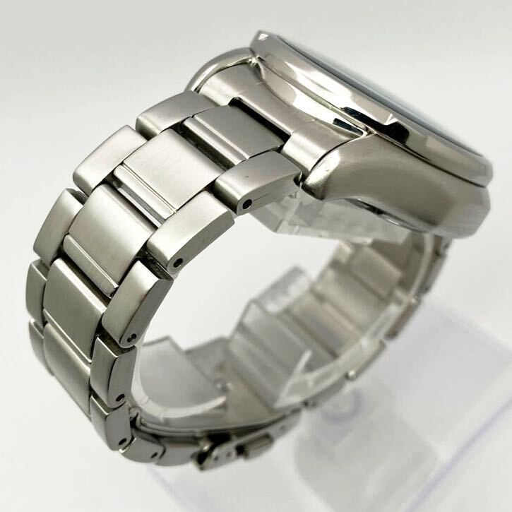 美品☆電池新品☆送料込☆セイコー SEIKO ワイアード WIRED クロノグラフ スモセコ メンズ腕時計 ブルー 人気モデル VK63-K013 AGAW410の画像4