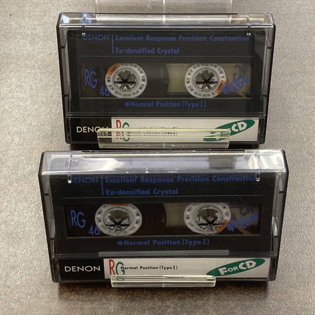 1609T デノン RG 46分 ノーマル 2本 カセットテープ/Two DENON RG 46 Type I Normal Position Audio Cassette_画像4