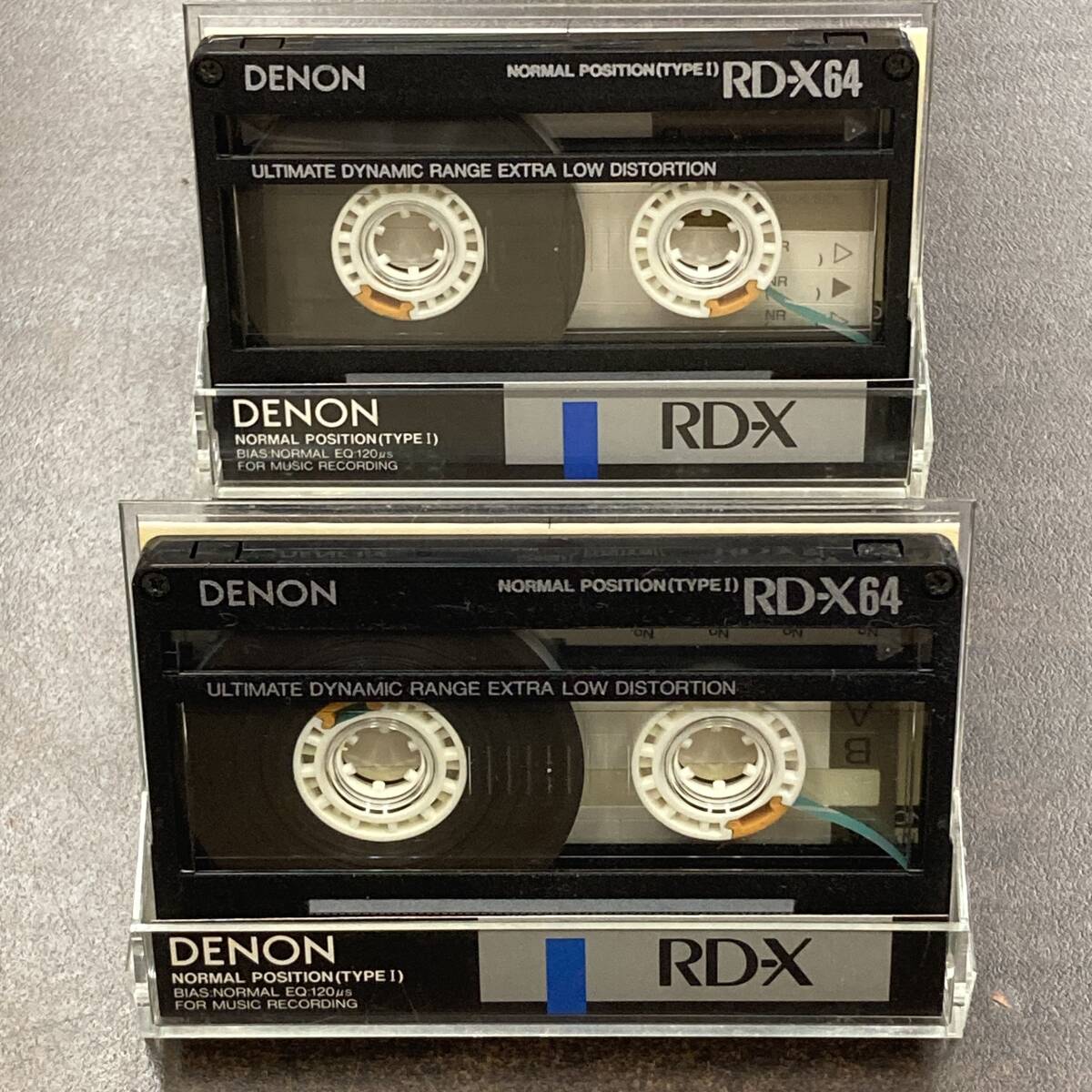 1733BT デノン RD-X 64分 ノーマル 2本 カセットテープ/Two DENON RD-X 64 Type I Normal Position Audio Cassette_画像1
