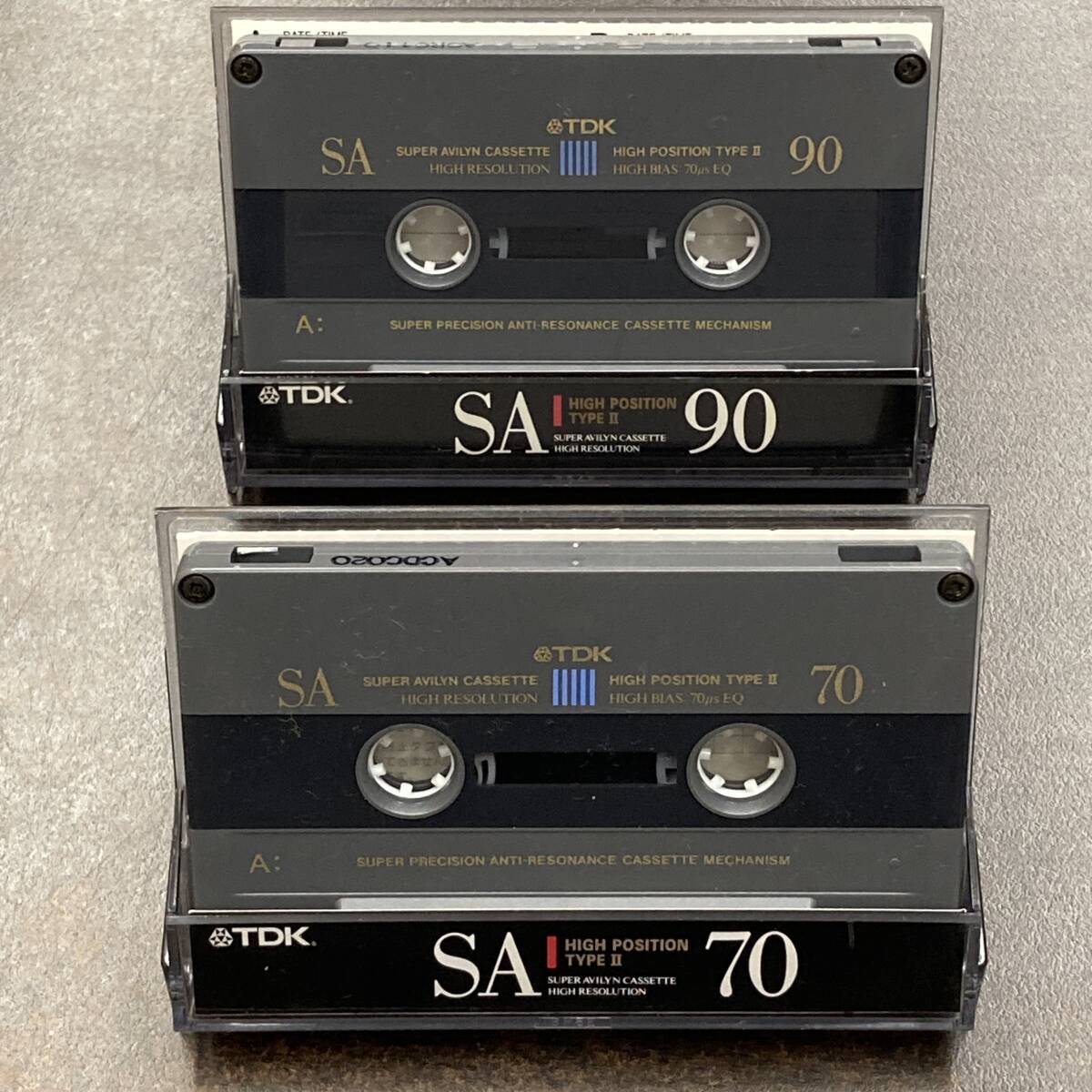 1768T TDK SA 70 90分 ハイポジ 2本 カセットテープ/Two TDK SA 70 90 Type II High Position Audio Cassette_画像1