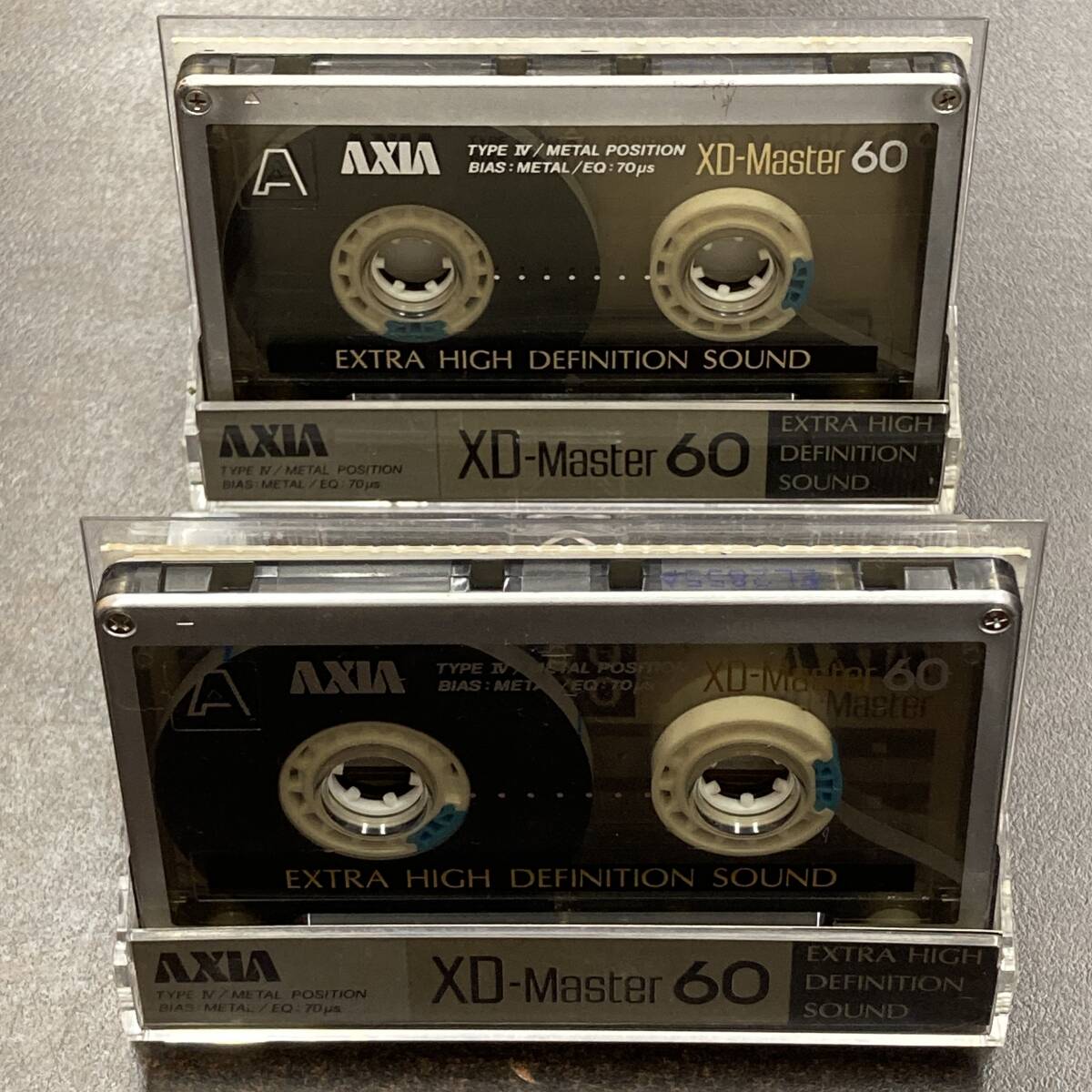 1791T アクシア XD-Master 60分 メタル 2本 カセットテープ/Two AXIA XD-Master 60 Type IV Metal Position Audio Cassette_画像1