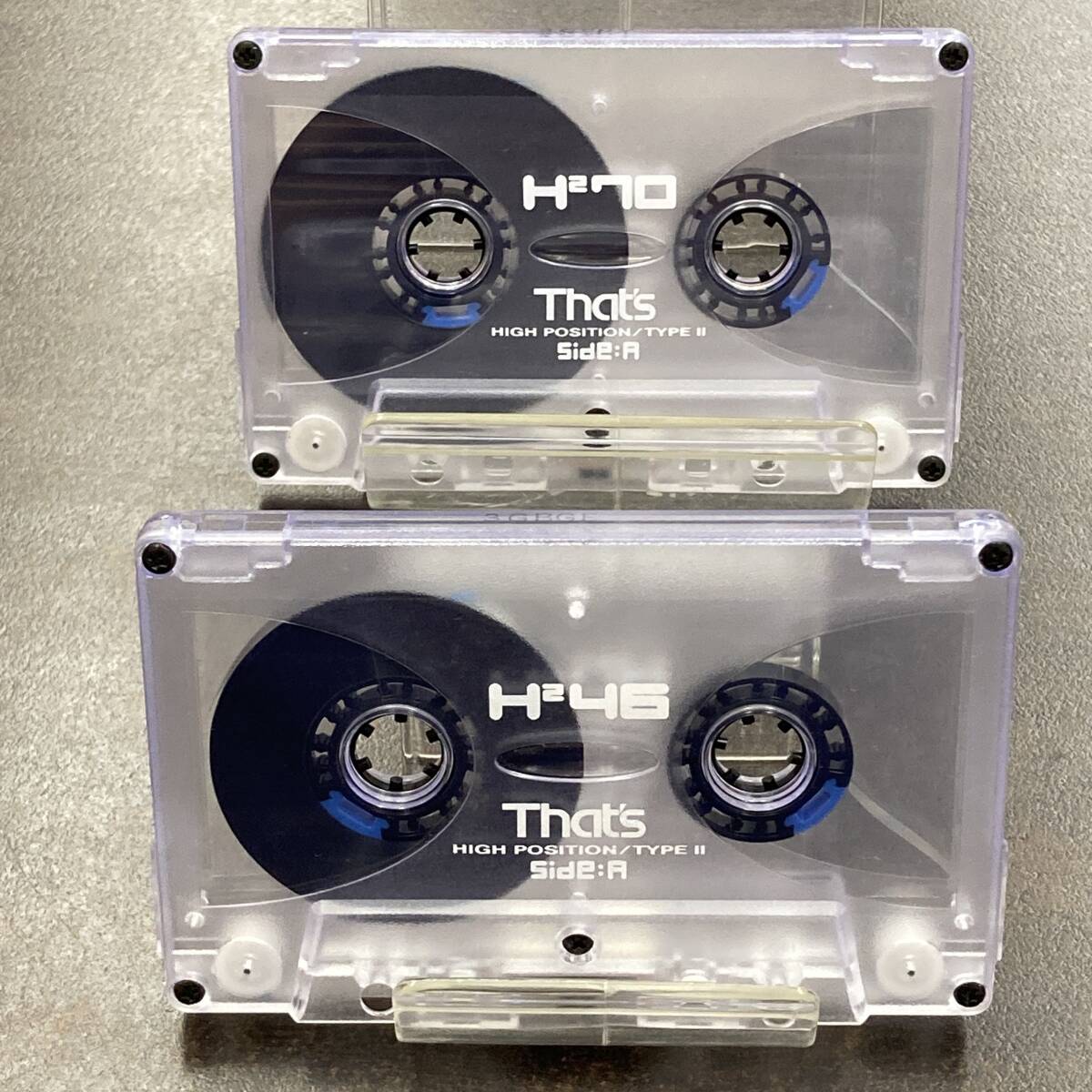 1792T 太陽誘電 H2 46 70分 ハイポジ 2本 カセットテープ/Two That's H2 40 70 Type II High Position Audio Cassette_画像1