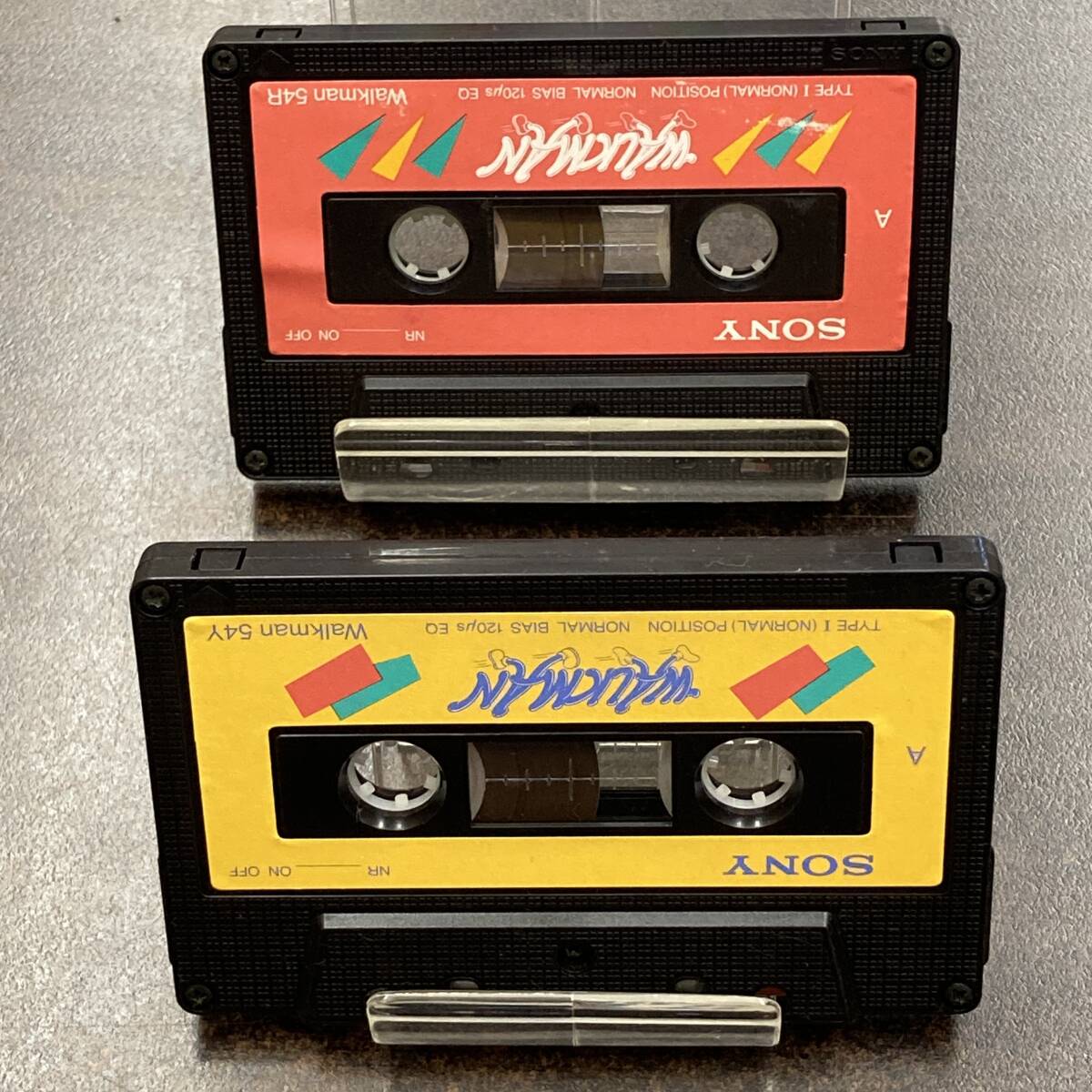 1804T ソニー Walkman 54分 ノーマル 2本 カセットテープ/Two SONY Walkman 54 Type I Normal Position Audio Cassette_画像1