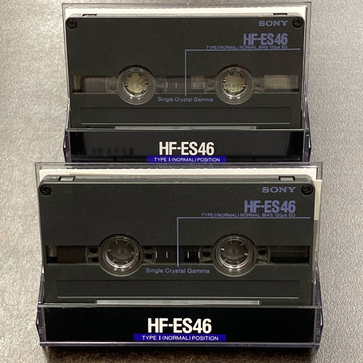 1807T ソニー HF-ES 46分 ノーマル 2本 カセットテープ/Two SONY HF-ES 46 Type I Normal Position Audio Cassette_画像1