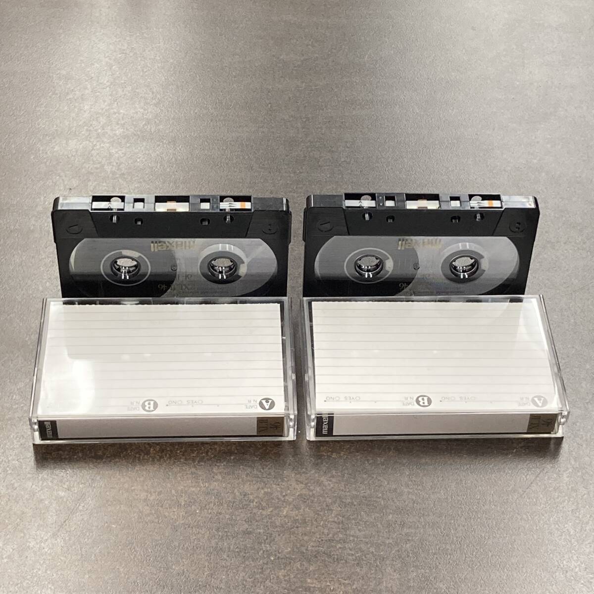 1815T マクセル XLII 46分 ハイポジ 2本 カセットテープ/Two Maxell XLII 46 Type II High Position Audio Cassetteの画像3