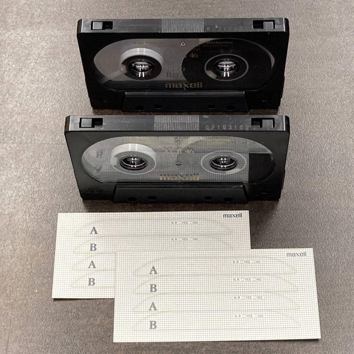 1815T マクセル XLII 46分 ハイポジ 2本 カセットテープ/Two Maxell XLII 46 Type II High Position Audio Cassetteの画像2