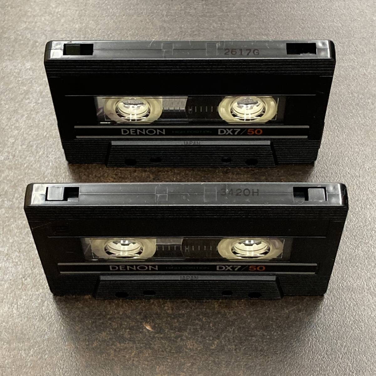 1823T デノン DX7 50分 ハイポジ 2本 カセットテープ/Two DENON DX7 50 Type II High Position Audio Cassette_画像2