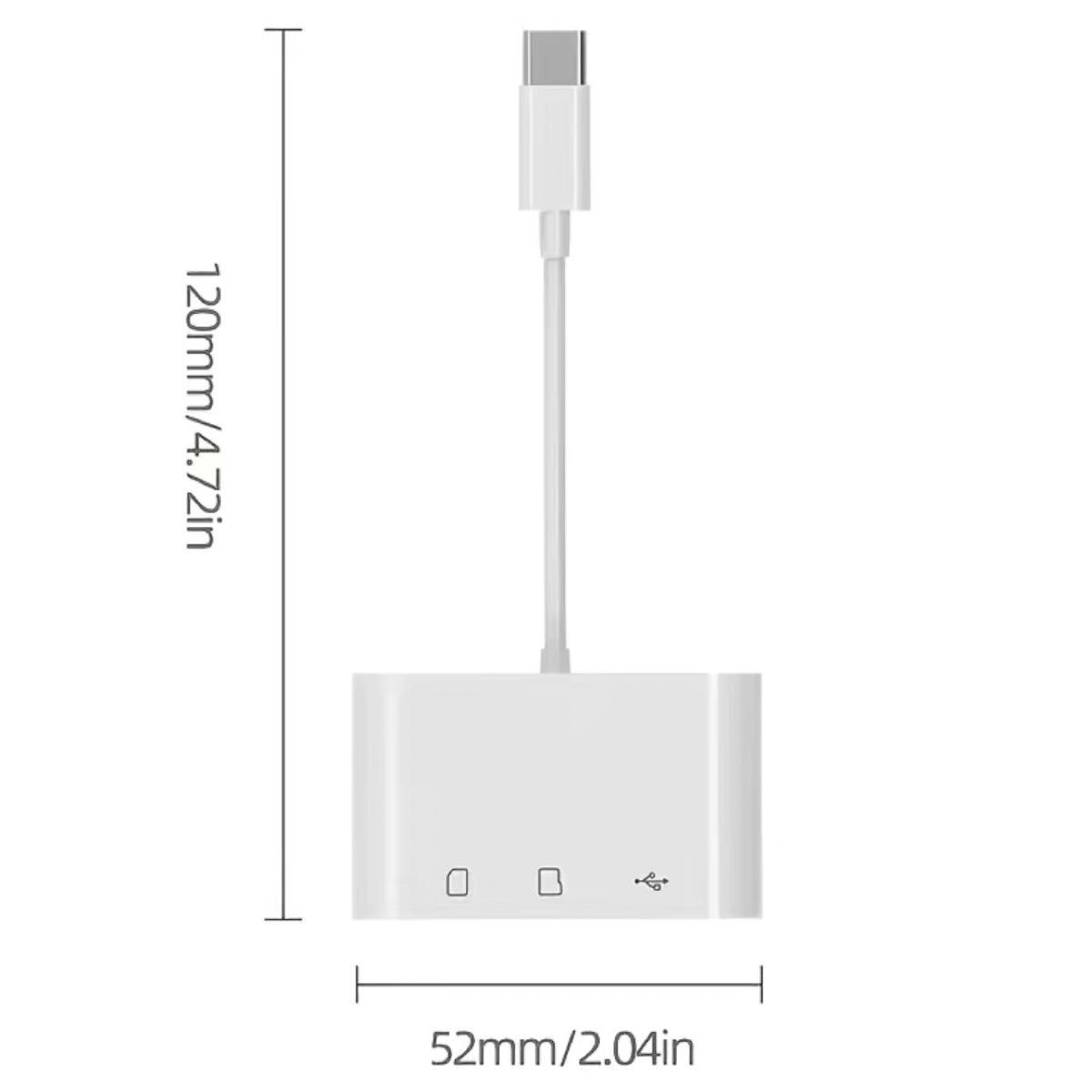 【Type-C 3in1】SDカードリーダー USBポートMicroSD