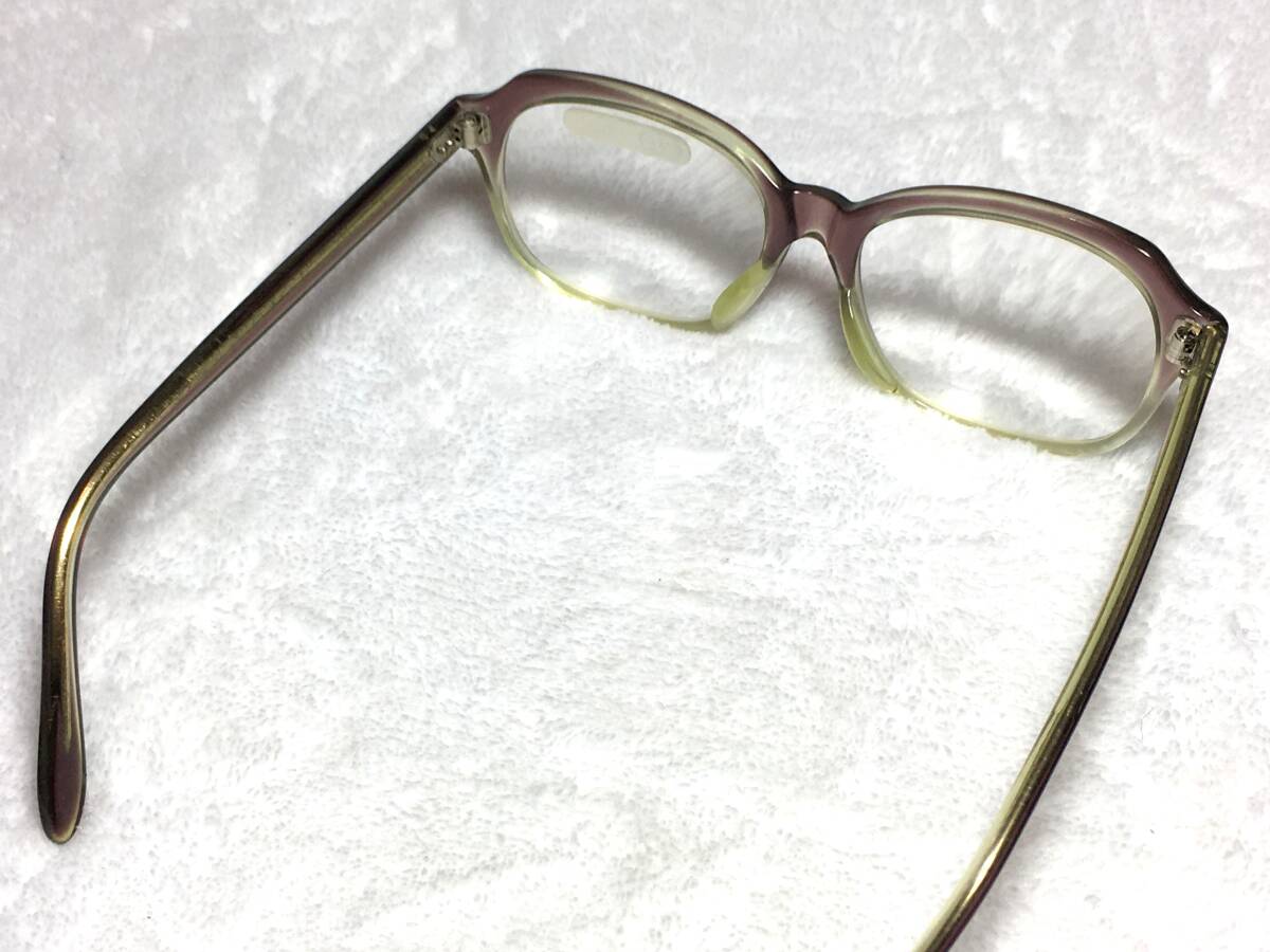デッドストック 老眼鏡 +5.50 ツートン セル パープル 全均 ビンテージ 未使用 フレーム 昭和レトロ 太セル 眼鏡 パリ型 メンズ レディース_画像4