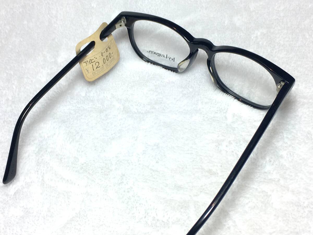 デッドストック 日本製 Ivy Leaguers セル 眼鏡 46 小ぶり 5093 ウェリントン 黒 ビンテージ 未使用 セルフレーム ブラック 昭和 レトロ_画像4