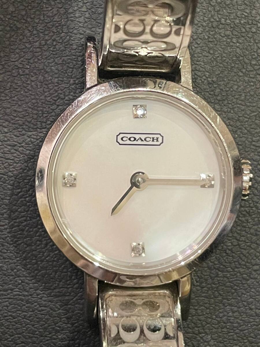 1208 COACH コーチ 腕時計 2針 金属ベルト クオーツ メンズ レディース 動作未確認の画像1