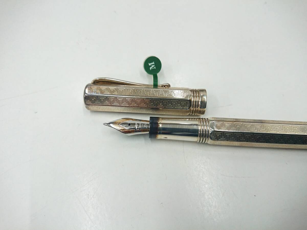 未使用 モンテグラッパ Montegrappa 万年筆 ITALY 750 スターリングシルバー 925 箱付き_画像5