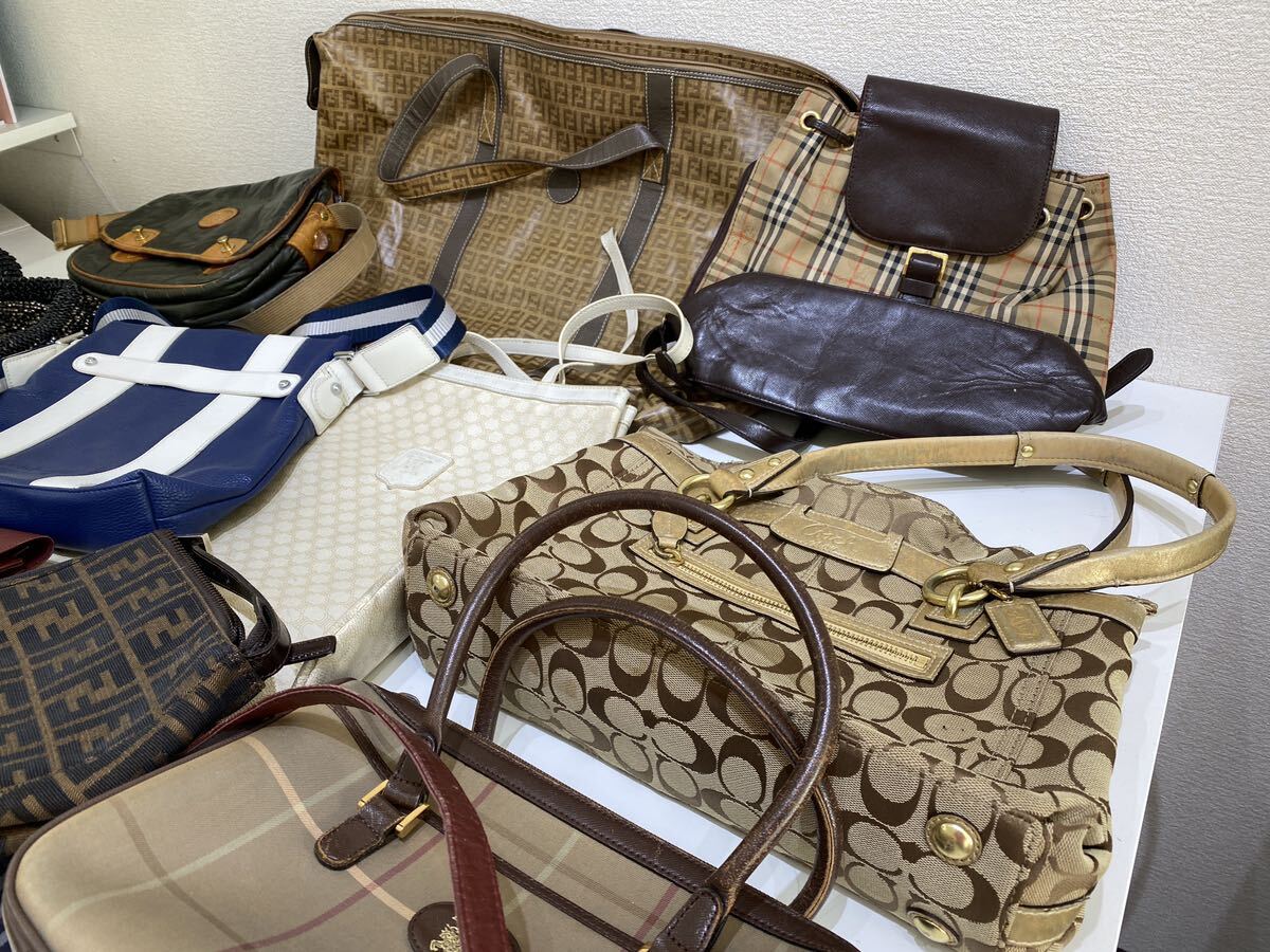 1円〜 ブランドバッグ まとめ15点 FENDI フェンディ CELINE セリーヌ Cartier カルティエ COACH コーチ Burberry ferragamo 他_画像4