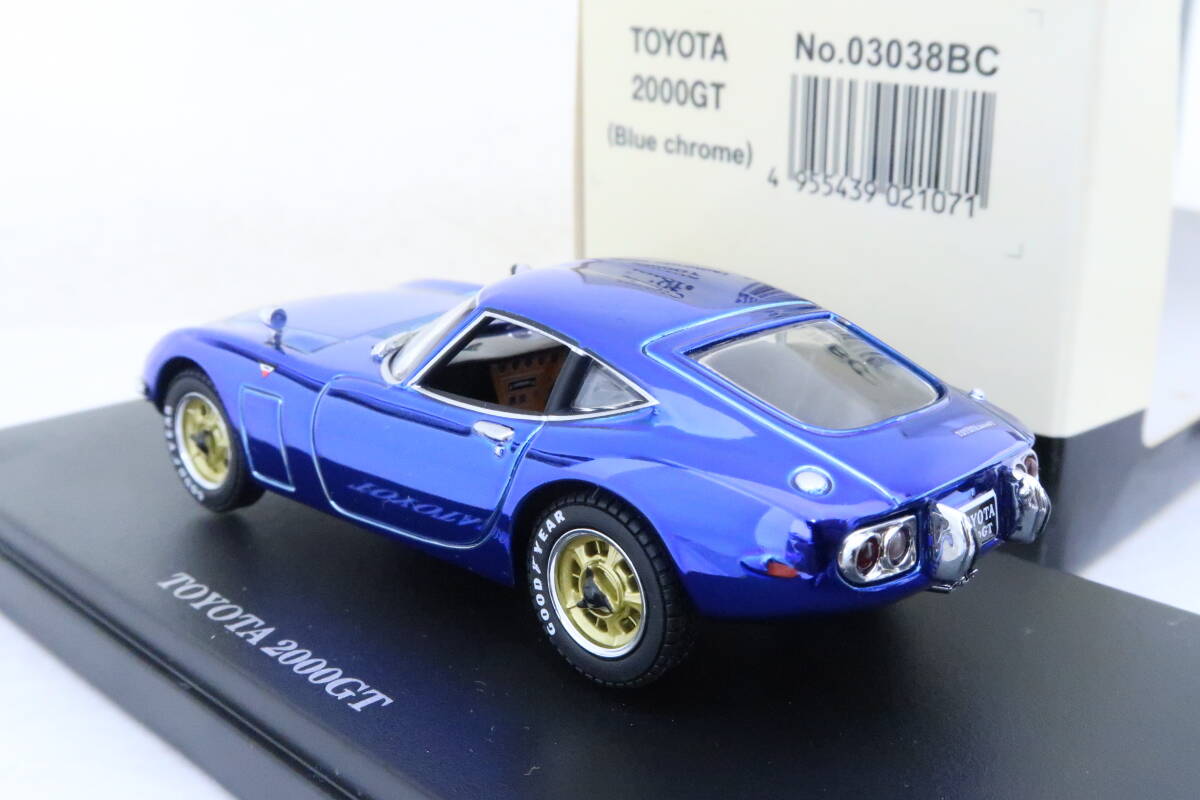 KYOSHO TOYOTA 2000GT Blue chrome トヨタ 青クローム限定品 箱付 1/43 イロコ_画像4