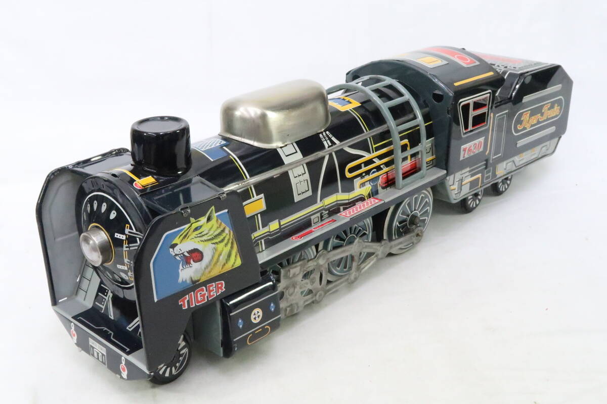 DAIYA 寺井商店 日本製ブリキ全長約49cm SL 蒸気機関車 7630 Tigar Trainタイガートレイン 箱無 ハロレ_フリクションと共に「ポー」鳴ります