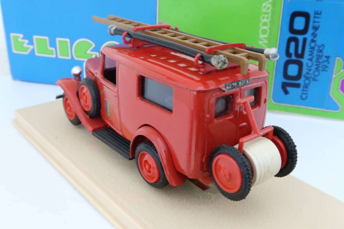 ELIGOR CITROEN CAMIONETTE POMPIERS シトロエン 消防車 箱付 1/43 フランス製 イハコ_画像4