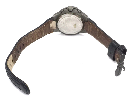 タイメックス 腕時計 コンパス COMPASS ラウンド デイト 白文字盤 クォーツ メンズ レザーベルト TIMEX QR035-214_画像6