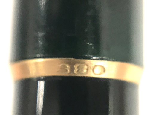 送料360円 モンブラン 380 レバー式 ボールペン インクなし 緑×ゴールドカラー 全長約12.8cm 文房具 MONTBLANC 同梱NGの画像6