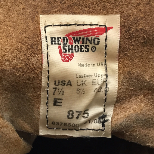 レッドウィング 875 UK6 1/2 レザーブーツ レザーシューズ メンズ アースカラー 靴 RED WING_画像6