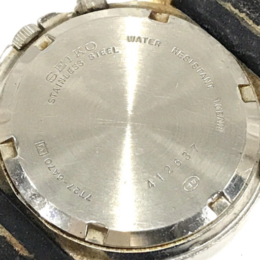 セイコー クロノグラフ デイト クォーツ 腕時計 7T27-6A70 メンズ 社外ベルト 未稼働品 ファッション小物 SEIKO_画像3